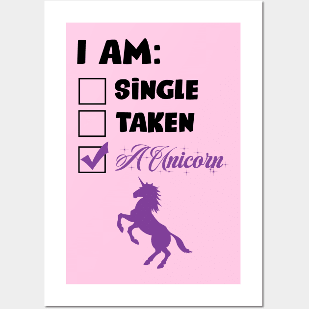 I am a Unicorn Wall Art by boccor27designs